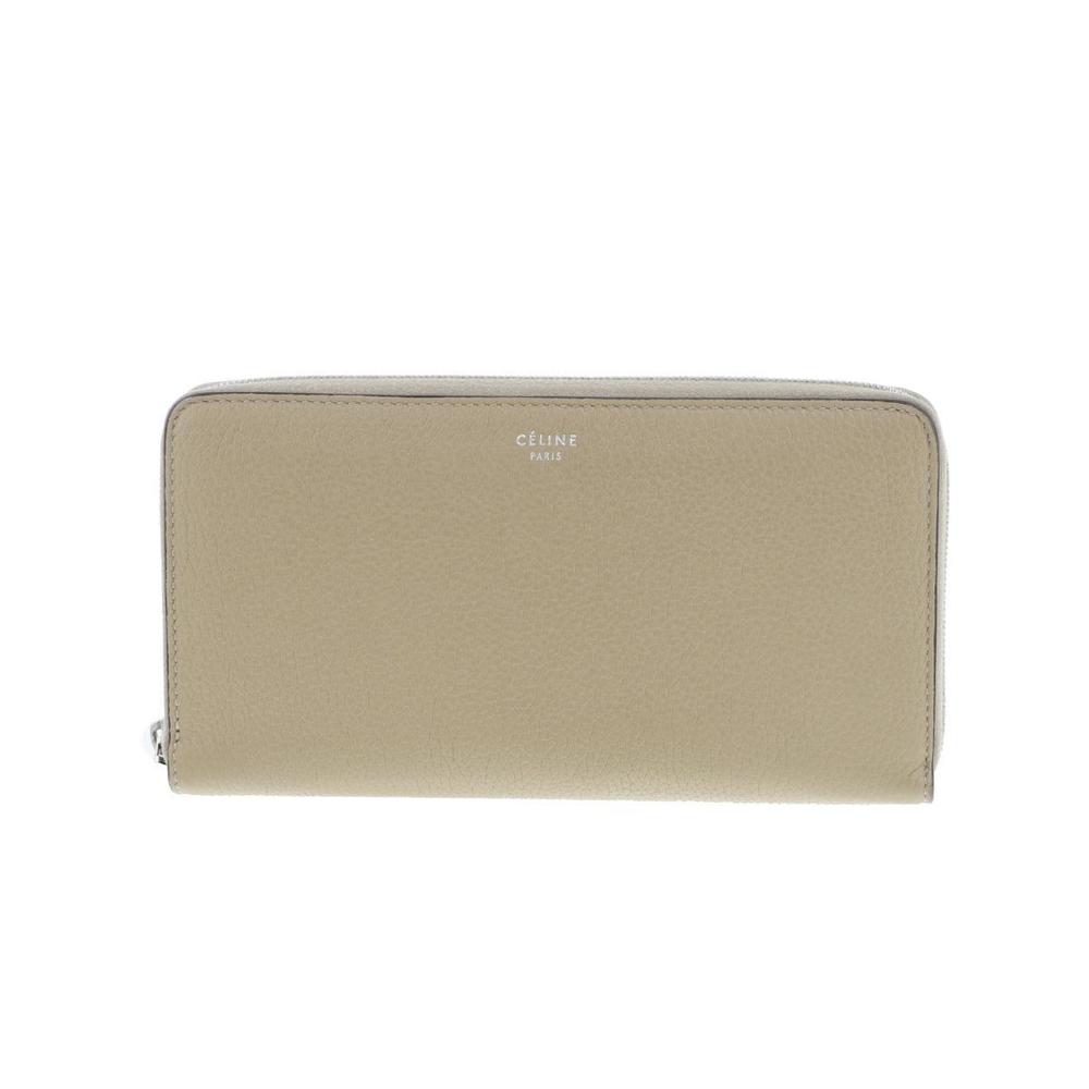 Celine Fastener Long Wallet Brown